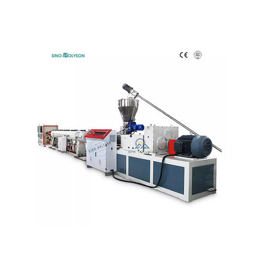 Double Screw Plastic Conical Twin Screw Extruder Machine with 39.6 RPM