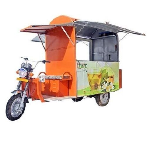 Mild Steel E Rickshaw Food Van Capacity: 500 Kg/Hr