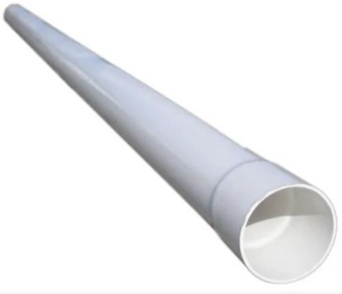 White 20 Foot And 8 Mm Thick Round Upvc Plastic Pipe For Construction