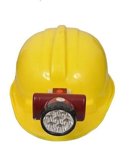 240 Voltage Yellow Led Pvc Material Industrial Safety Helmets