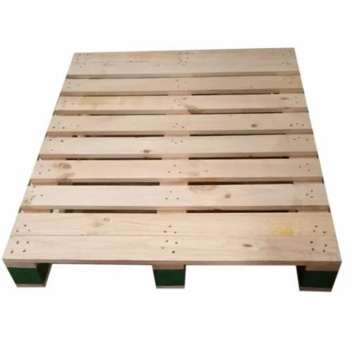 4 Way Cold Storage Wooden Pallet 1000 Kg - Color: Natural