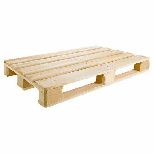 4 Way Euro Wooden Pallet Capacity - Color: Natural