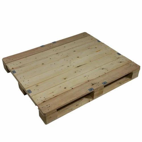 4 Way Fumigated Wooden Pallet 1000 Kg - Color: Natural