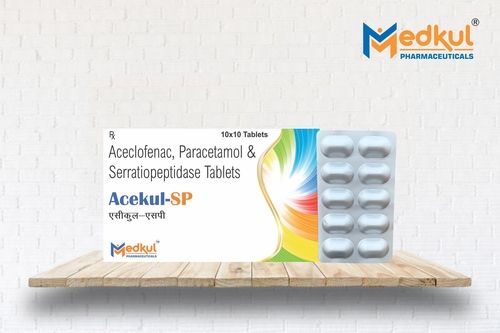 Stainsteel Aceclofenac 100 Mg Paracetamol 325 Mg Serratiopeptidase 15 Mg Tablets