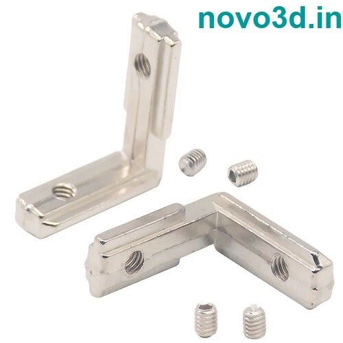 Silver Aluminum Profile Interior 2020 Connector L-Shape Corner Bracket