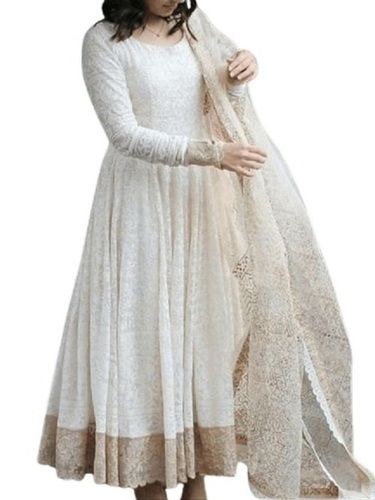 LookGold Women Gown White Dress - Buy LookGold Women Gown White Dress  Online at Best Prices in India | Flipkart.com