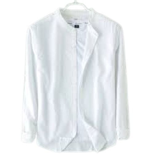 White Mens Breathable Full Sleeves Formal Wear Plain Cotton Shirt