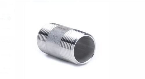 Silver Premium Quality Round Half Threaded Pressed Stainless Steel Coupler