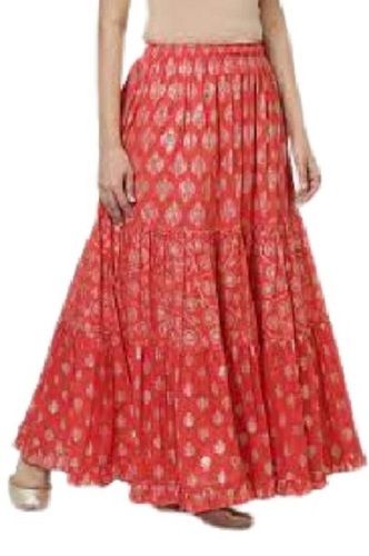 Printed Party Wear Stylish Trendy Designer Cotton Skirt For Women