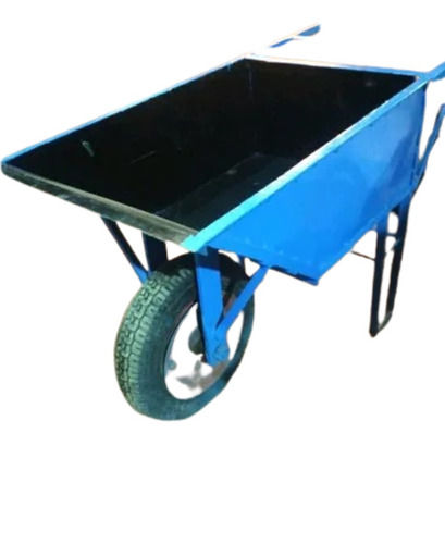 Blue 2*3 Feet Rectangular Hot Rolled Painted Iron Hand Wheelbarrow For Industrial Use