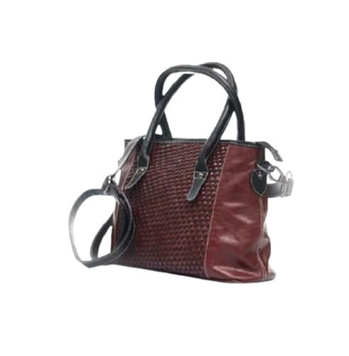 30 X 12.5 X 26 Cm Attractive Plain Pure Leather Handbags For Ladies 