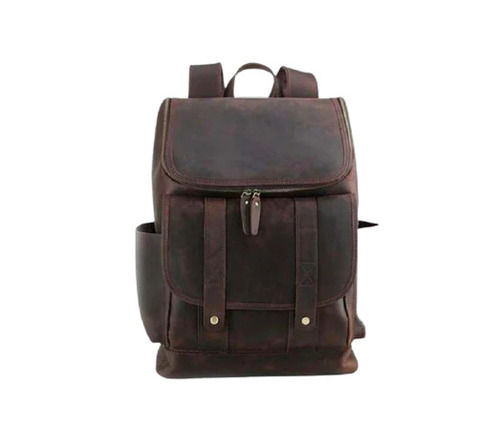 Dark Brown 36 X 8 X 27 Cm Plain Office Shoulder Leather Bag