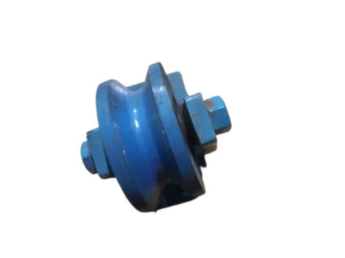 Blue 5 Inch Round Painted Hot Rolled Iron Trolley Wheel For Industrial Use