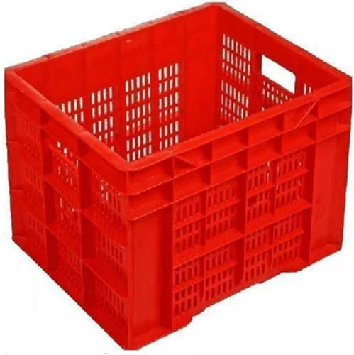 Red 510 X 328 X 280 Mm Plastic Solid 2 Way Lifted Storage Crate 