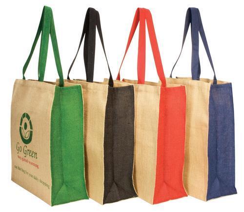 Multi Colored 8 X 10 Inch Plain Jute Carry Bag For Shopping