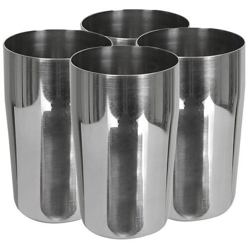 Silver Polished Finish Corrosion Resistant Stainless Steel Glass For Beverages