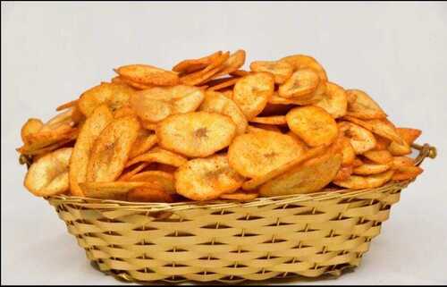 Sweet Banana Chips, High In Carbohydrate And Fat