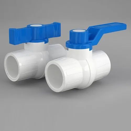 1/2 Inch To 2 Inch White And Blue Plumbing Upvc Ball Valve For Pipe Fittings