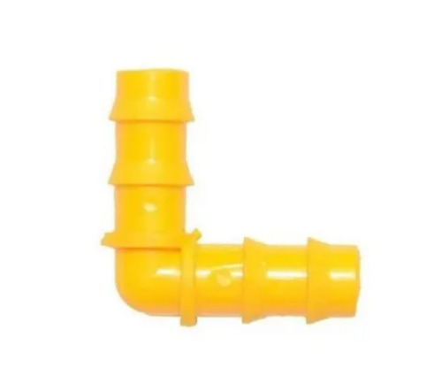 Yellow 4 Mm Thick L Shape Polished Plastic Elbow Connector