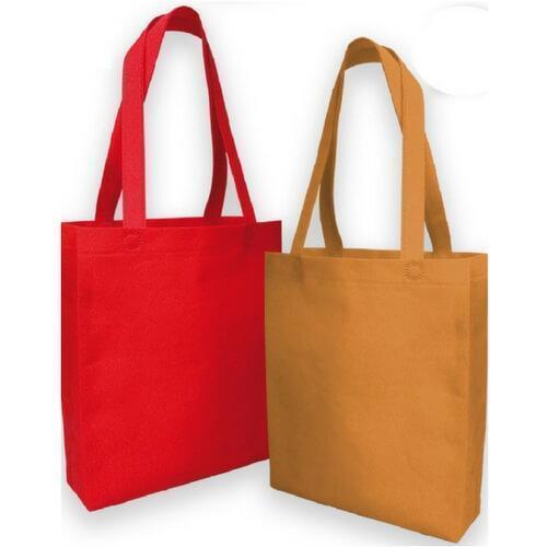 Lightweight Easy To Carry Loop Handled Plain Non-Woven Carry Bags For Grocery