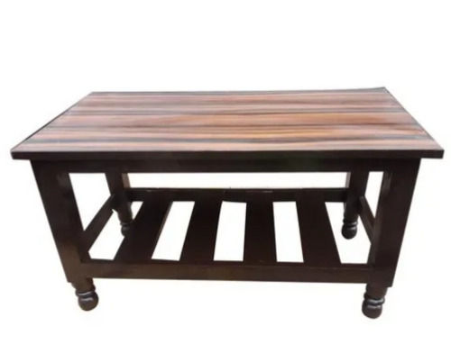 Plain Rectangular Polished Wooden Table, Size 36 X 20 X 25 Inches