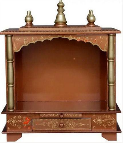 Premium Quality Polished Finished Iron And Teak Wood Temple  Height: 35.2 Inch (In)