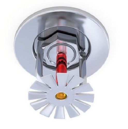 Silver Round Stainless Steel Ceiling Mounted Fire Fighting Sprinkler