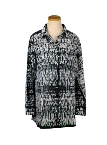 Spread Collar And Long Sleeves Printed Cotton Fashion Shirt For Ladies Age Group: Adult