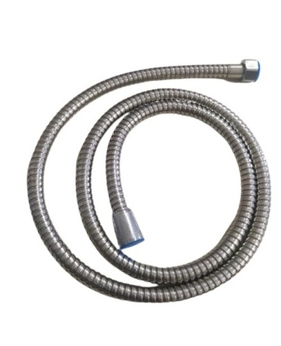 सिल्वर 1.5 मीटर टिकाऊ लचीला और गोल स्टेनलेस स्टील शावर ट्यूब