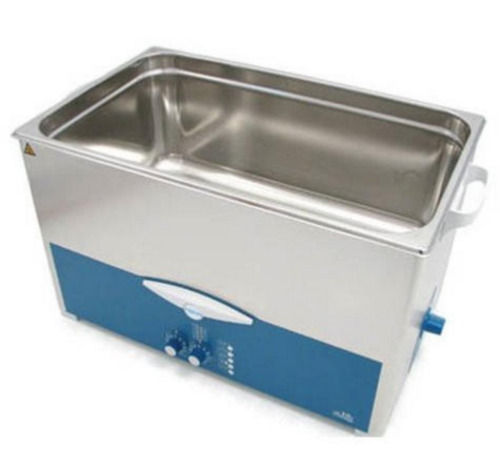 Silver And Blue 20X10X12 Inches 220 Volt 50 Hertz Stainless Steel Ultrasonic Water Bath