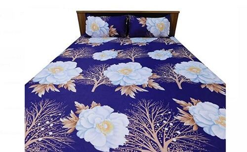 Multicolor Cotton Non Woven Printed Bed Sheet For Double Bed