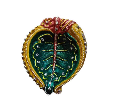 Decorative Multicolor Handmade Painted 5 Inch Akhand Diwali Terracotta Diya