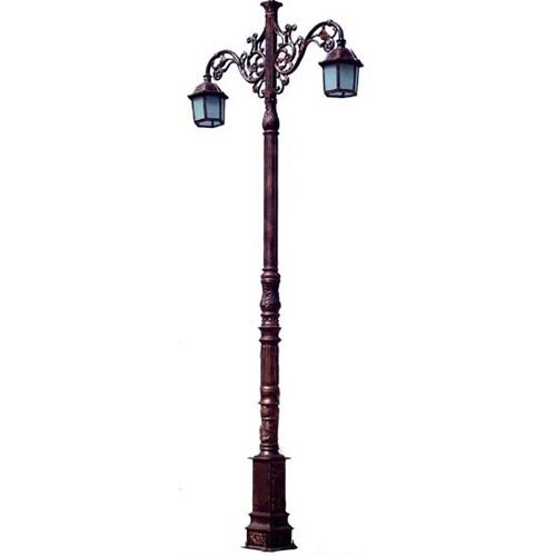 Brown Designer Polished Surface Finish Cast Iron Lightning Pole