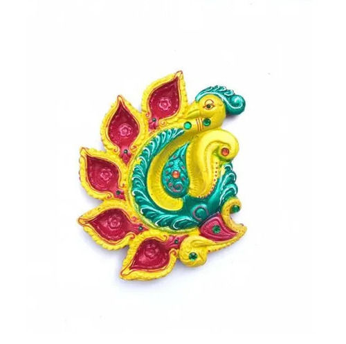 Fancy Multicolor Decorative Handmade Terracotta Diyas For Diwali, Festivals