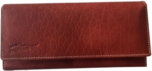 Maroon Snap Closure 2 Fold Synthetic Leather Wallets For Ladies