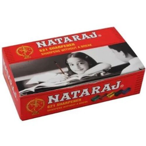 हल्के वजन का 2.1 इंच स्टील ब्लेड और प्लास्टिक बॉडी रेक्टैंगुलर ब्रांडेड शार्पनर, 20 का पैक