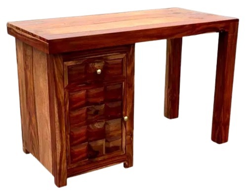 4.1X3.6 Foot Handmade Indian Style Polished Finish Designer Wooden Table Carpenter Assembly