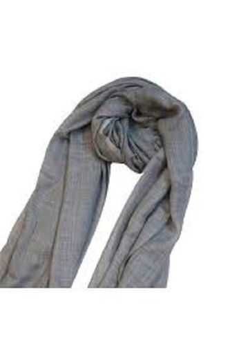 Comfortable And Machine Made Dark Grey Soft And Plain Viscose Stoles
