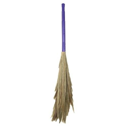 Lightweight Plastic Handled And Grass Bristles Floor Cleaning Broom