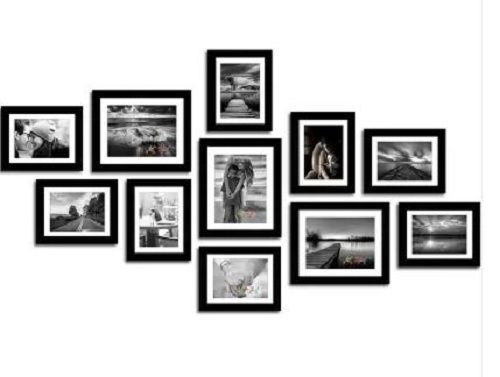 Lightweight Sleek And Elegant Square Shape Photo Collage Wood Frame Design: Plain