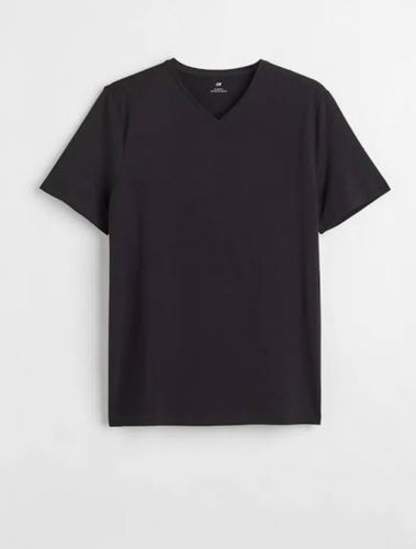 Indian Men Plain Cotton V Neck T Shirt For Casual Wear