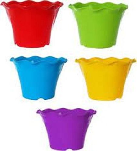 Multi-Color Plastic Non-Porous Flower Pots Suitable For Plants