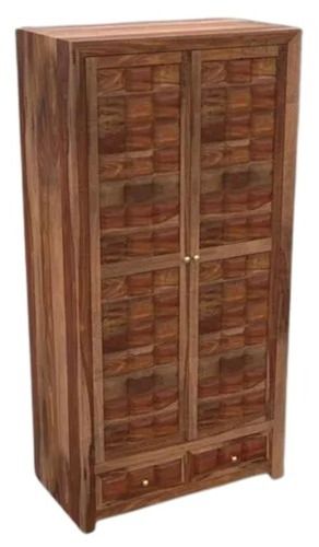 Handmade 45.8 Kilograms Polished Finished Machine Cutting Designer Iron And Wooden Wardrobe