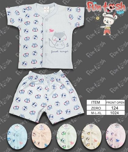 Printed Cotton Baby T Shirt And Shorts For Casual Wear