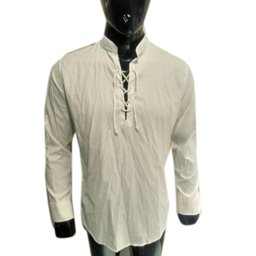 Quick Dry Long Sleeves Modern Style Casual Wear Cotton Plain Kurta For Mens