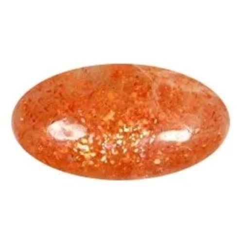 100% Real Genuine Oval Round Brilliant Cut Astrological Sun Stone Size: 25 X 9 Mm