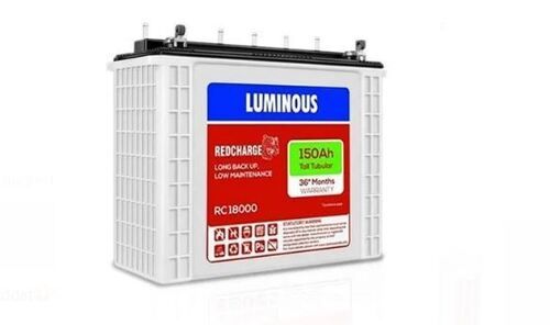 12 Volt 150 Ah Capacity Luminous Inverter Batteries Battery Capacity: <150Ah Ampere-Hour  (Ah)