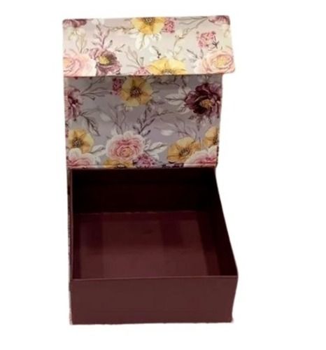 Colorful 8X8 Inches Light Weight Designer Floral Printed Square Gift Boxes