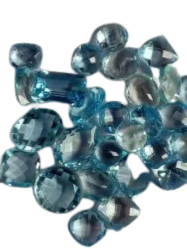 Aluminum And Fluorine Oval Shape Round Brilliant Cut Bluetopaza Astrology Gemstone Size: 5-7Mm