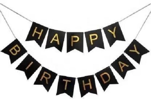 Plastic Comfortable And Durable Glossy Finish Happy Birthday Banner